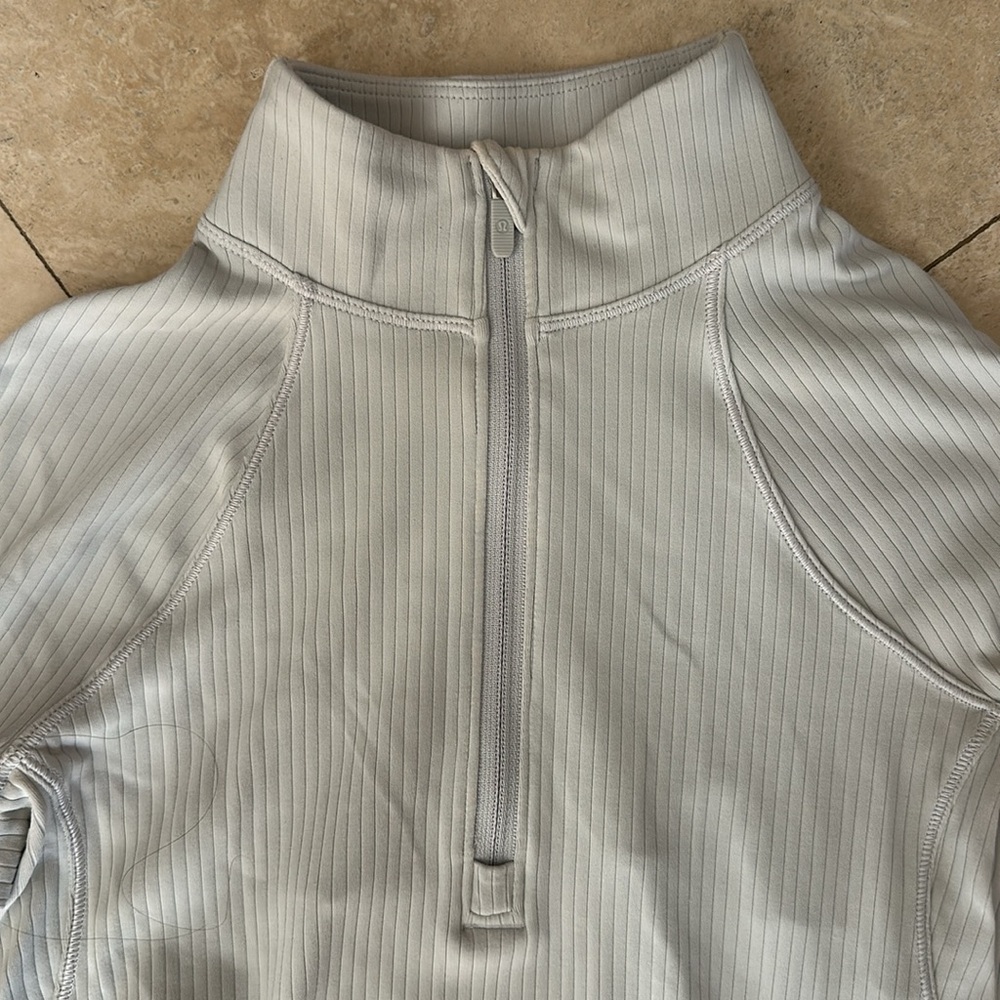 Lululemon- It’s Rulu Ribbed Cropped Half Zip - Picture 6 of 9